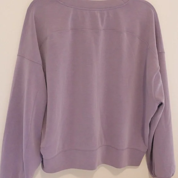 Lululemon Softstreme Perfectly Oversized Cropped Crew - Lavender - Picture 2 of 4